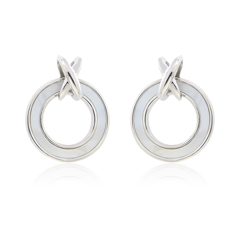 Fashion 15 mm Open Circle Stud Earrings